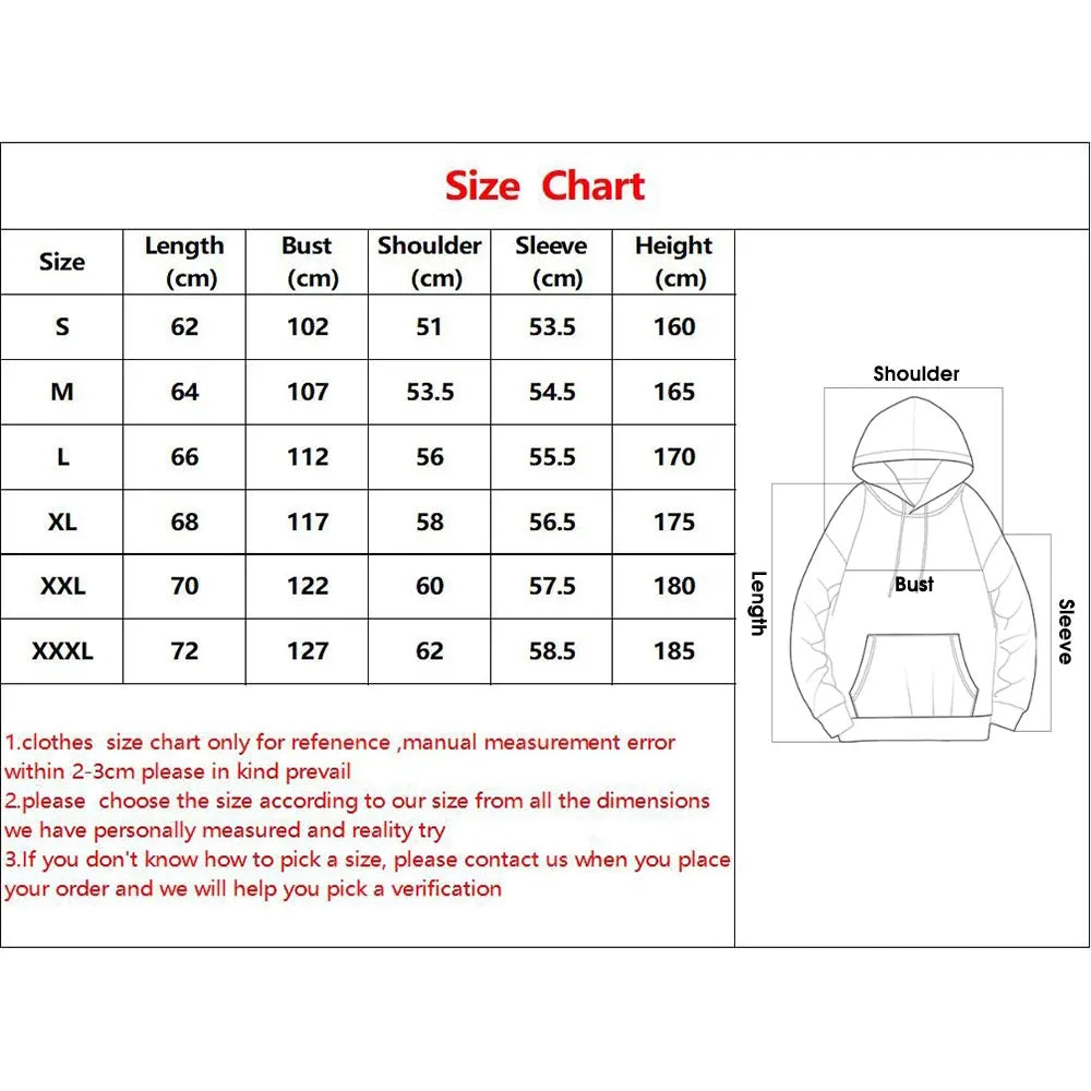 2023 Harajuku Drop Shoulder Hoodies for Men Warm Sweatshirt Misfits Band Double Sided Print Fashion Casual Pullover Streetwear